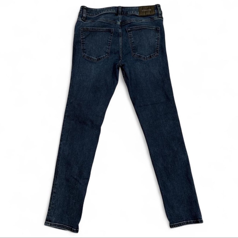 Express Dark Blue Womens Skinny Jeans - Picture 2 of 3
